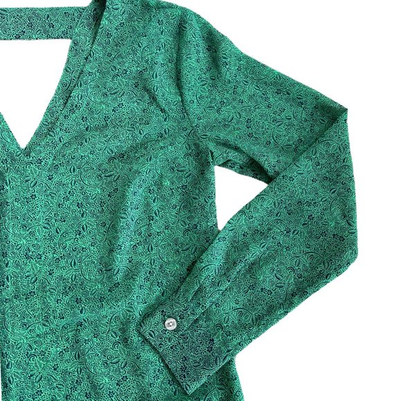 Cabi Floral Print Cutout Semi Sheer Blouse - Picture 3 of 7